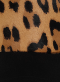  Mũ Nữ Balmain Leopard Print Leather 'Brown' 