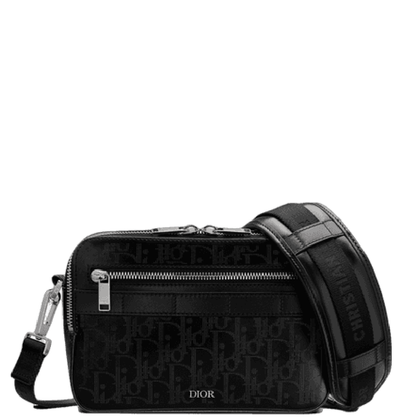  Túi Nam Dior Safari Messenger Bag Leather 'Black Dior Oblique Galaxy' 