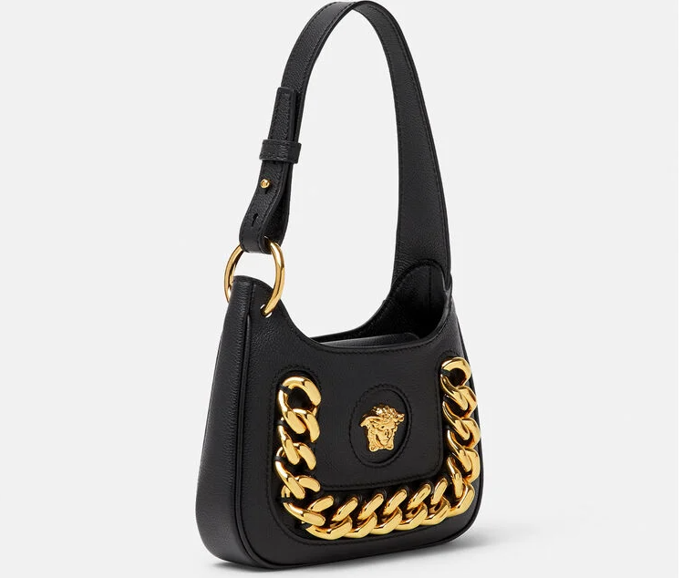  Túi Nữ Versace La Medusa Small Hobo 'Black' 
