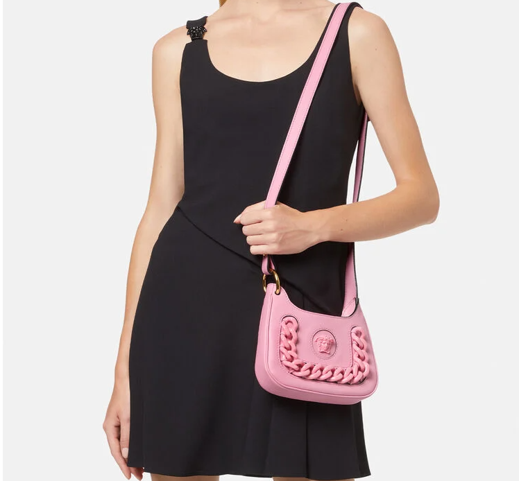  Túi Nữ Versace La Medusa Small Hobo 'Pink' 