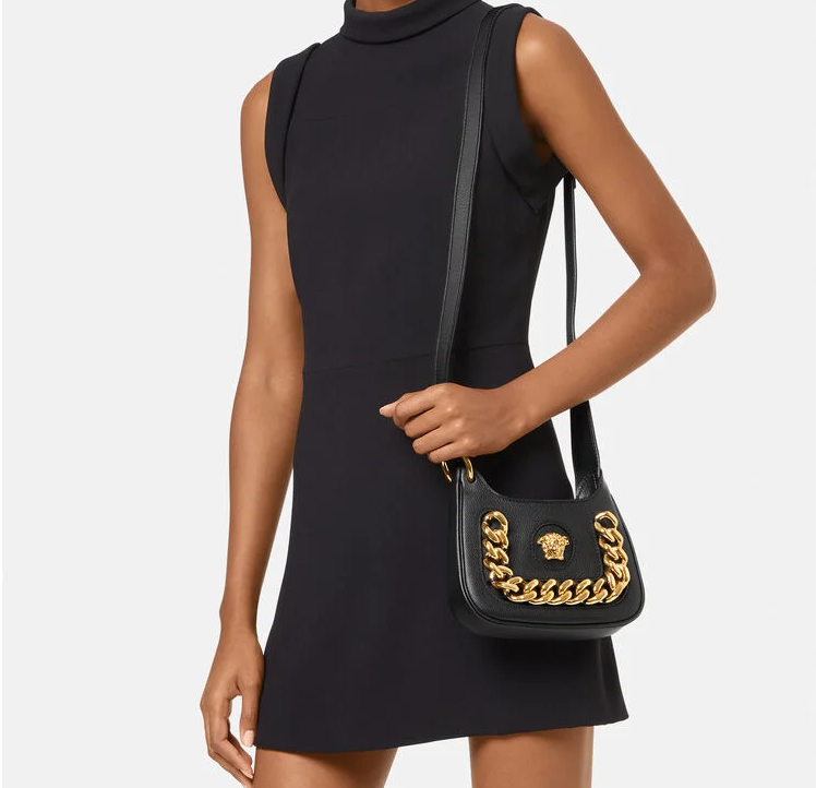  Túi Nữ Versace La Medusa Small Hobo 'Black' 