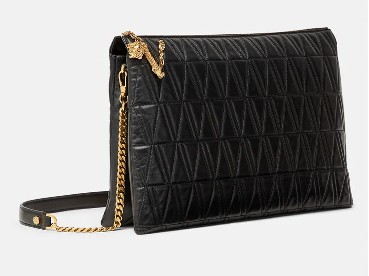  Túi Nữ Versace Virtus Shoulder 'Black' 