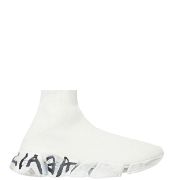  Giày Balenciaga Speed 2.0 Graffiti Recycled Knit Trainers 'White' 