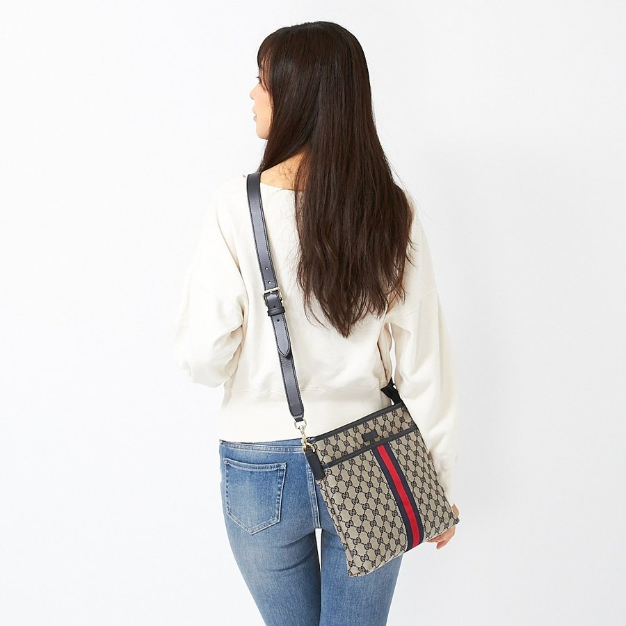  Túi Gucci Shoulder Bag GG Canvas Navy Blue 