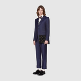  Túi Gucci Bee Star Leather Pouch 'Black' 