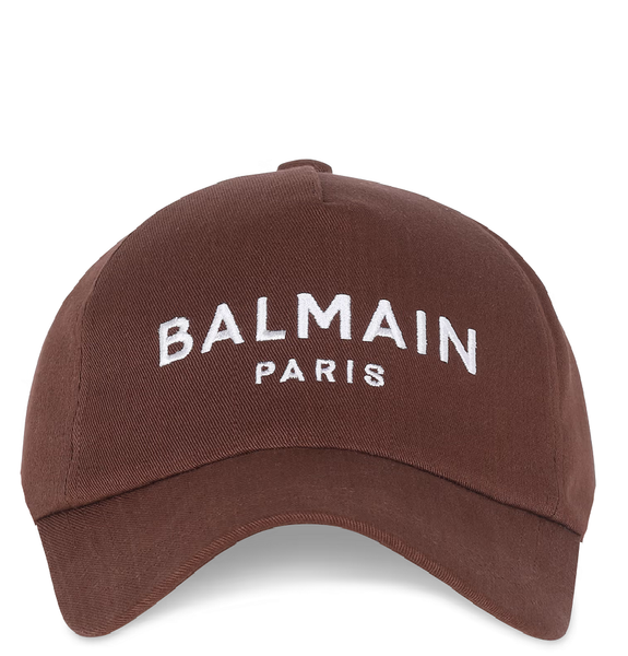  Mũ Nam Balmain Embroidered Cotton 'Brown' 