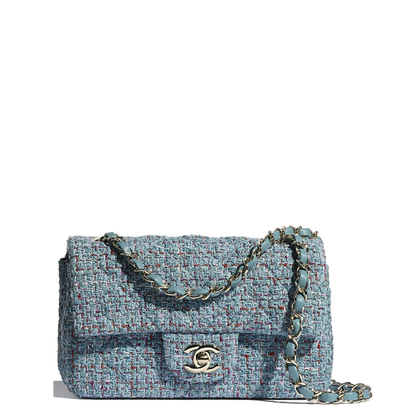  Túi Nữ Chanel Tweed Mini Flap Bag 'Blue' 