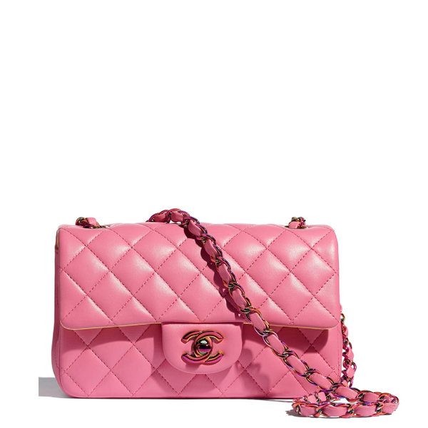  Túi Nữ Chanel Flap Bag Lambskin 'Pink' 