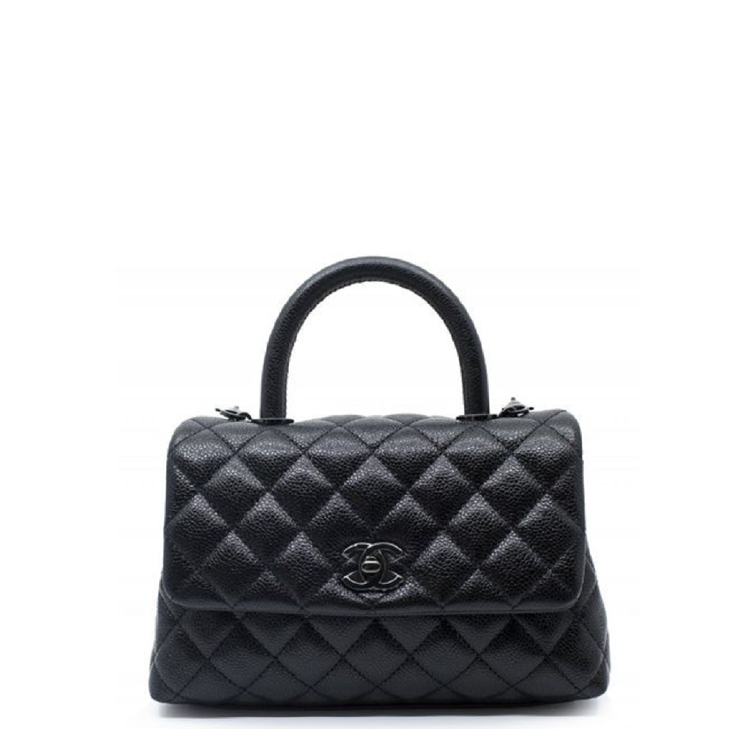 Chanel Coco Handle Bag With Woven Chain Leather Handle  Bragmybag