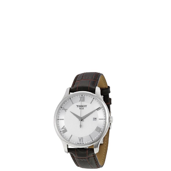  Đồng Hồ Nam Tissot Tradition Leather Watch 'Silver Dial Brown' 