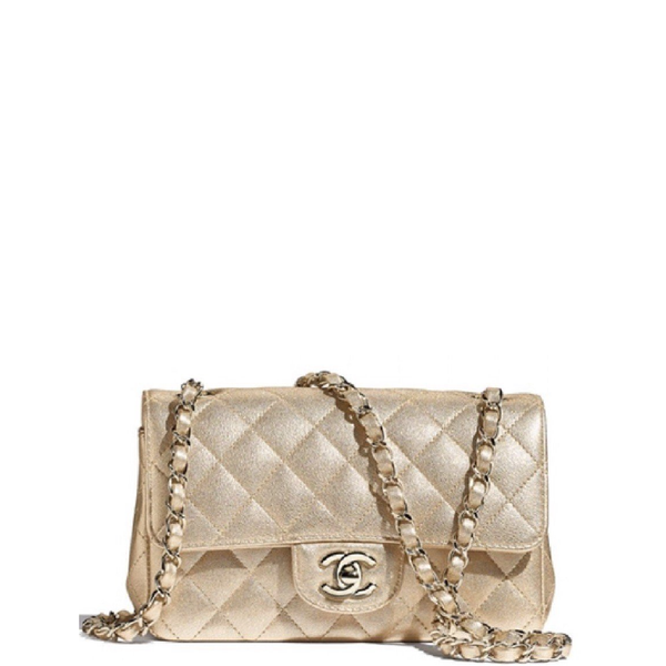  Túi Nữ Chanel Mini Flap Bag 'Metalic Lambskin Gold' 