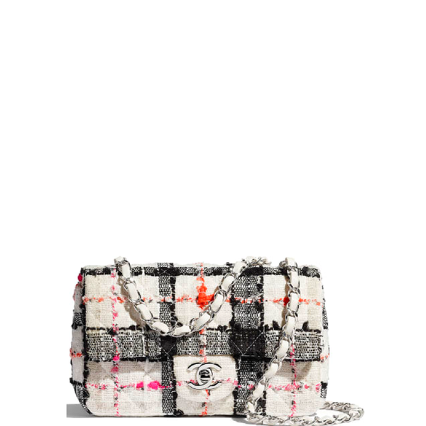  Túi Nữ Chanel Mini Flap Bag Tweed 'White Black Pink Orange' 
