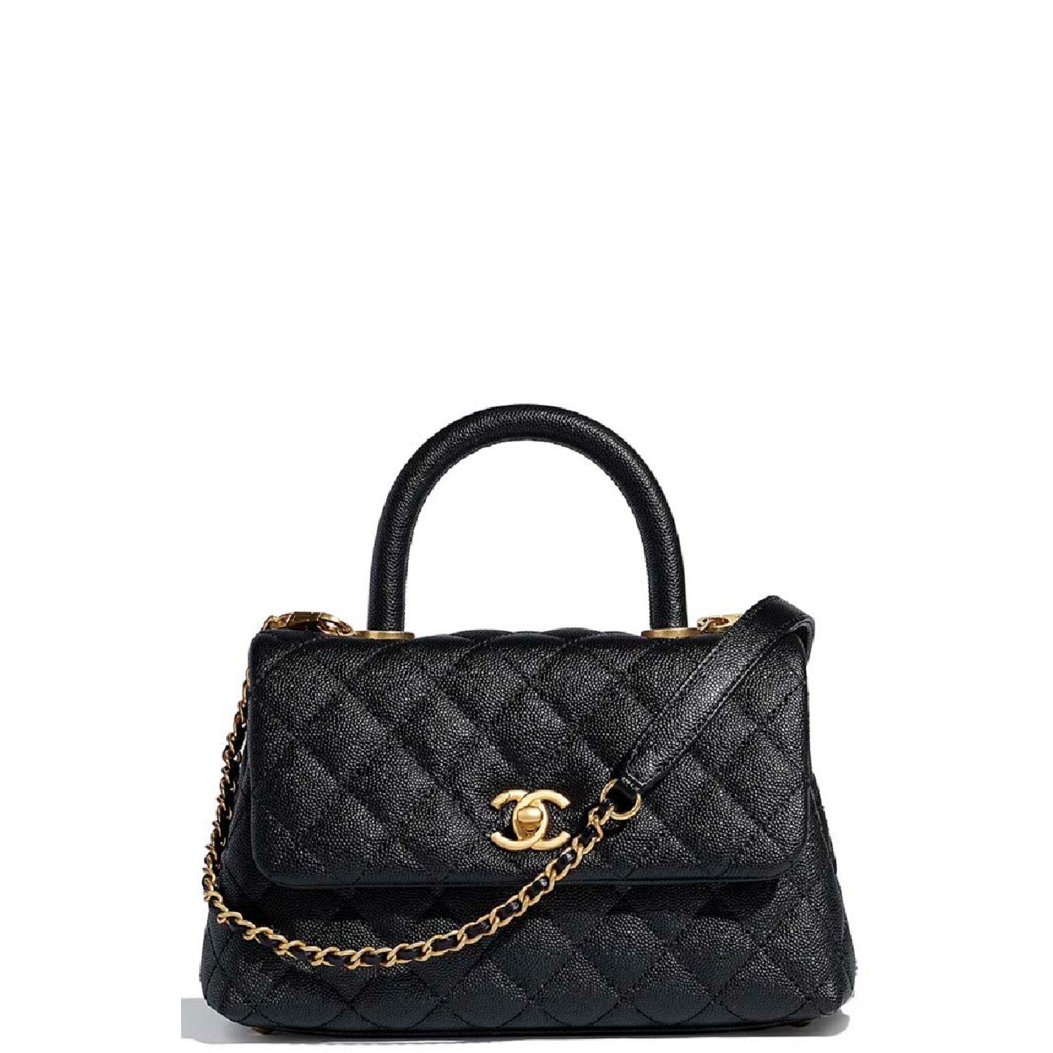 CHANEL Classic Flap Small Leather Shoulder Bag Black