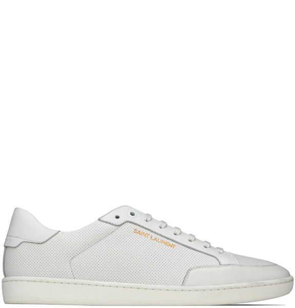  Giày Nam Saint Laurent Court Classic Sl/10 Perforated Smooth Leather 'Optic White' 