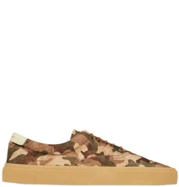 Giày Nam Saint Laurent Venice Sneakers In Camouflage-print Canvas 'Militaire' 