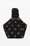  Túi Nữ Alexander Wang Hotfix Scrunchie Mini Bag In Satin 'Black' 