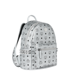 Balo Nữ MCM Stark Side Studs Backpack In Visetos 'Silver' 