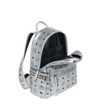  Balo Nữ MCM Stark Side Studs Backpack In Visetos 'Silver' 