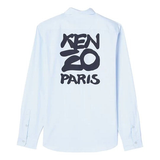  Áo Nam Kenzo Printing Logo Long Sleeves Shirt 'Light Blue' 