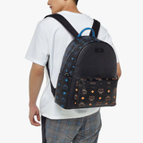  Balo Nam MCM Stark Backpack Color Splash Logo Leather 'Black' 