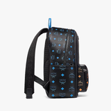  Balo Nam MCM Stark Backpack Color Splash Logo Leather 'Black' 