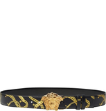  Thắt Lưng Nam Versace La Medusa Chain Reversible Black Gold 