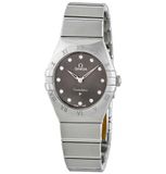  Đồng Hồ Nữ OMEGA Constellation Manhattan Quartz Diamond Grey Dial Ladies 