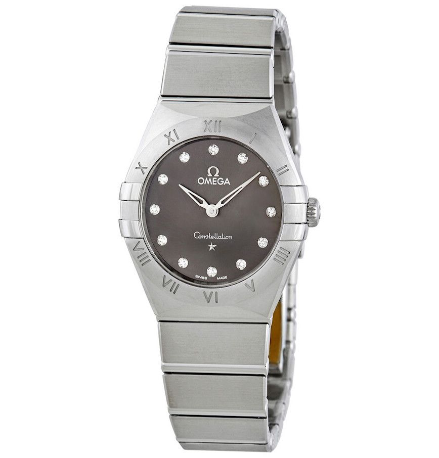  Đồng Hồ Nữ OMEGA Constellation Manhattan Quartz Diamond Grey Dial Ladies 