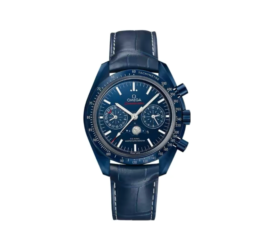  Đồng Hồ Nam Omega Speedmaster Blue Ceramic Dial Automatic Men's Moonphase Watch 'Blue' 