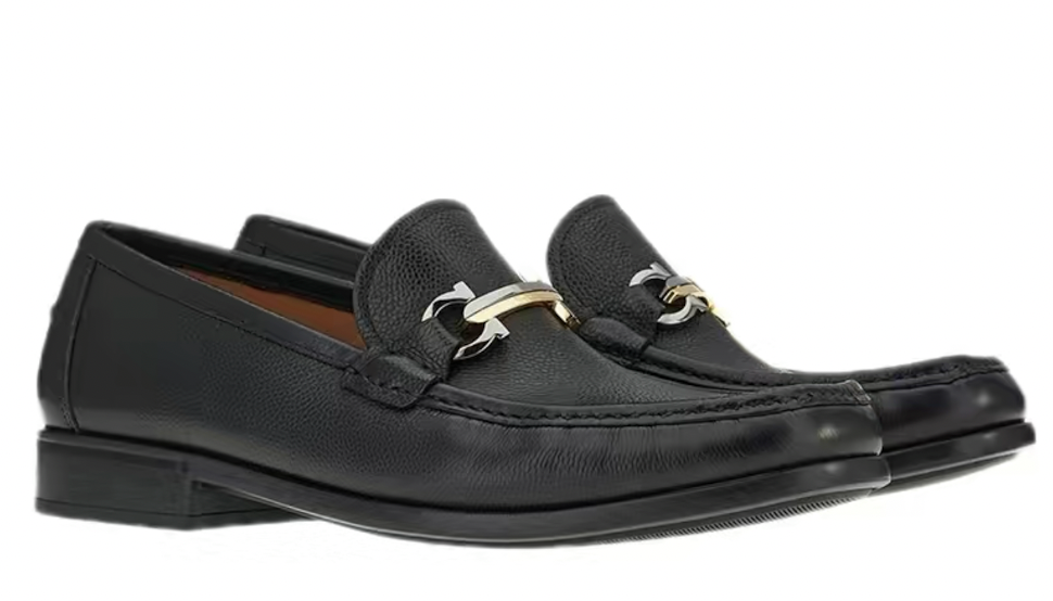  Giày Salvatore Ferragamo Nam Loafer With Gancini Ornament 'Black' 