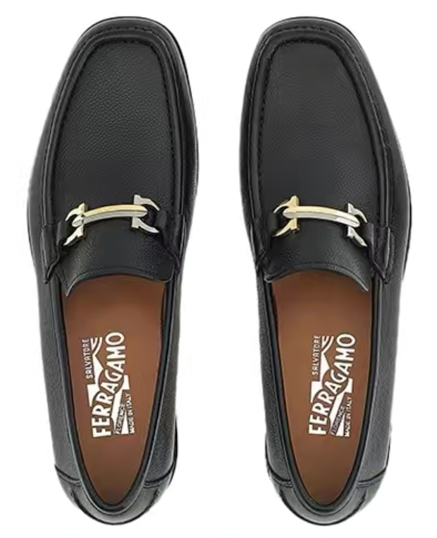  Giày Salvatore Ferragamo Nam Loafer With Gancini Ornament 'Black' 
