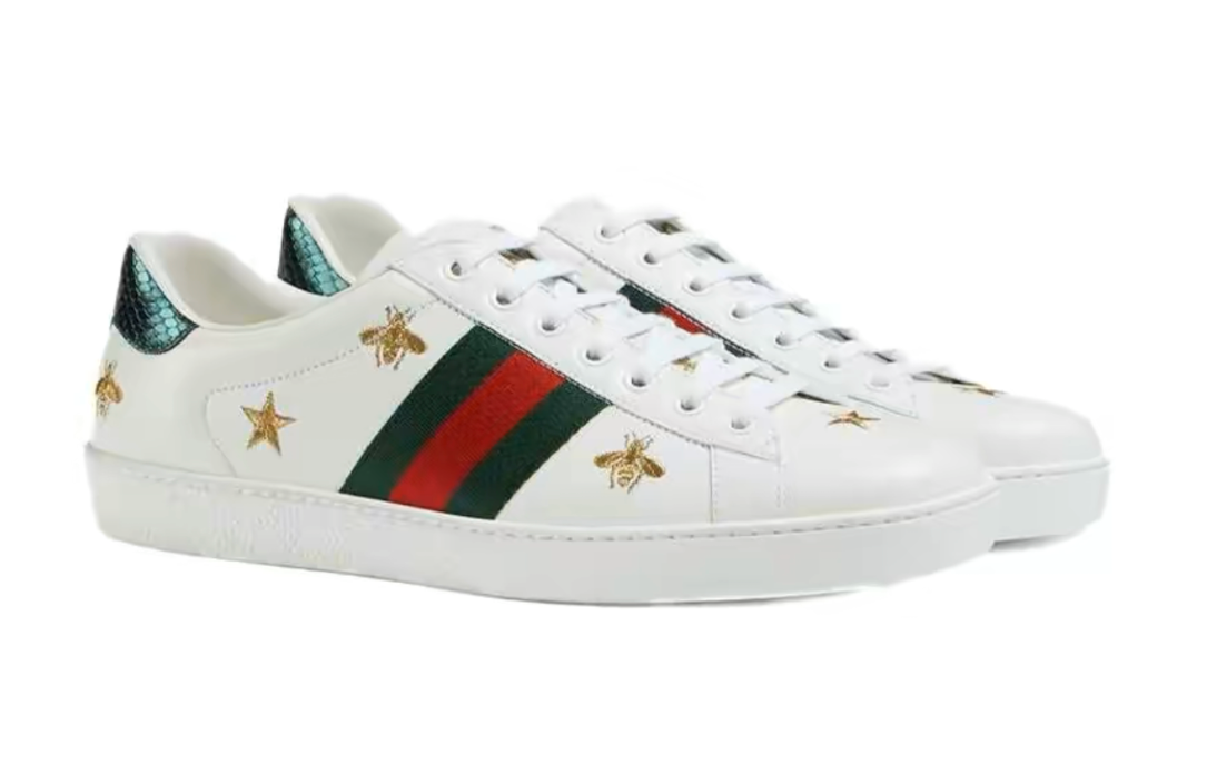 Giày Nam Gucci Ace Embroidered 'Bees Stars' 386750-A38F0-9073 – LUXITY