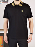  Áo Nam Versace Greca Collar Polo Shirt 'Black' 