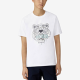  Áo Nam Kenzo Cotton T-shirt With Tiger Paris Logo 'White' 