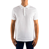  Áo Nam Versace Embroidered Logo Polo Shirt 'White' 