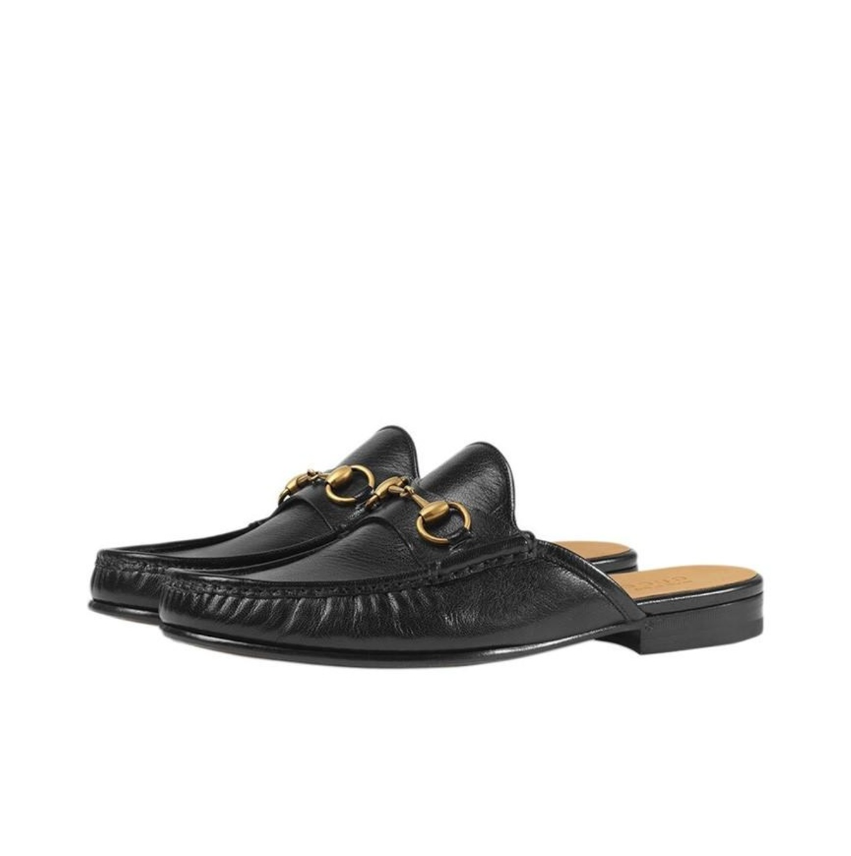  Giày Nam Gucci Horsebit Leather Slipper Loafers 'Black' 