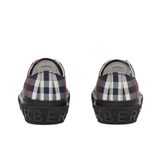  Giày Nam Burberry Vintage Check Cotton 'Deep Maroon' 