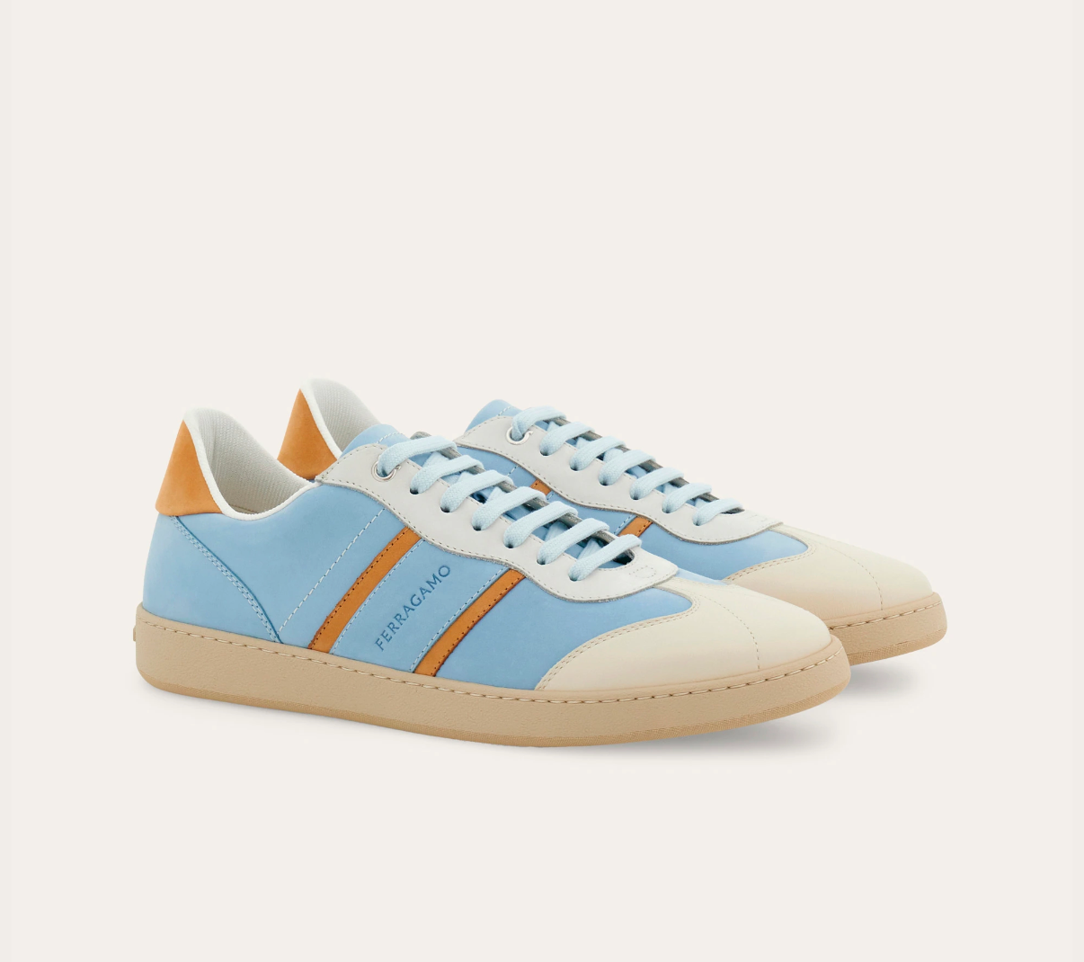  Giày Nam Salvatore Ferragamo Low Top Sneaker 'Sky Blue' 