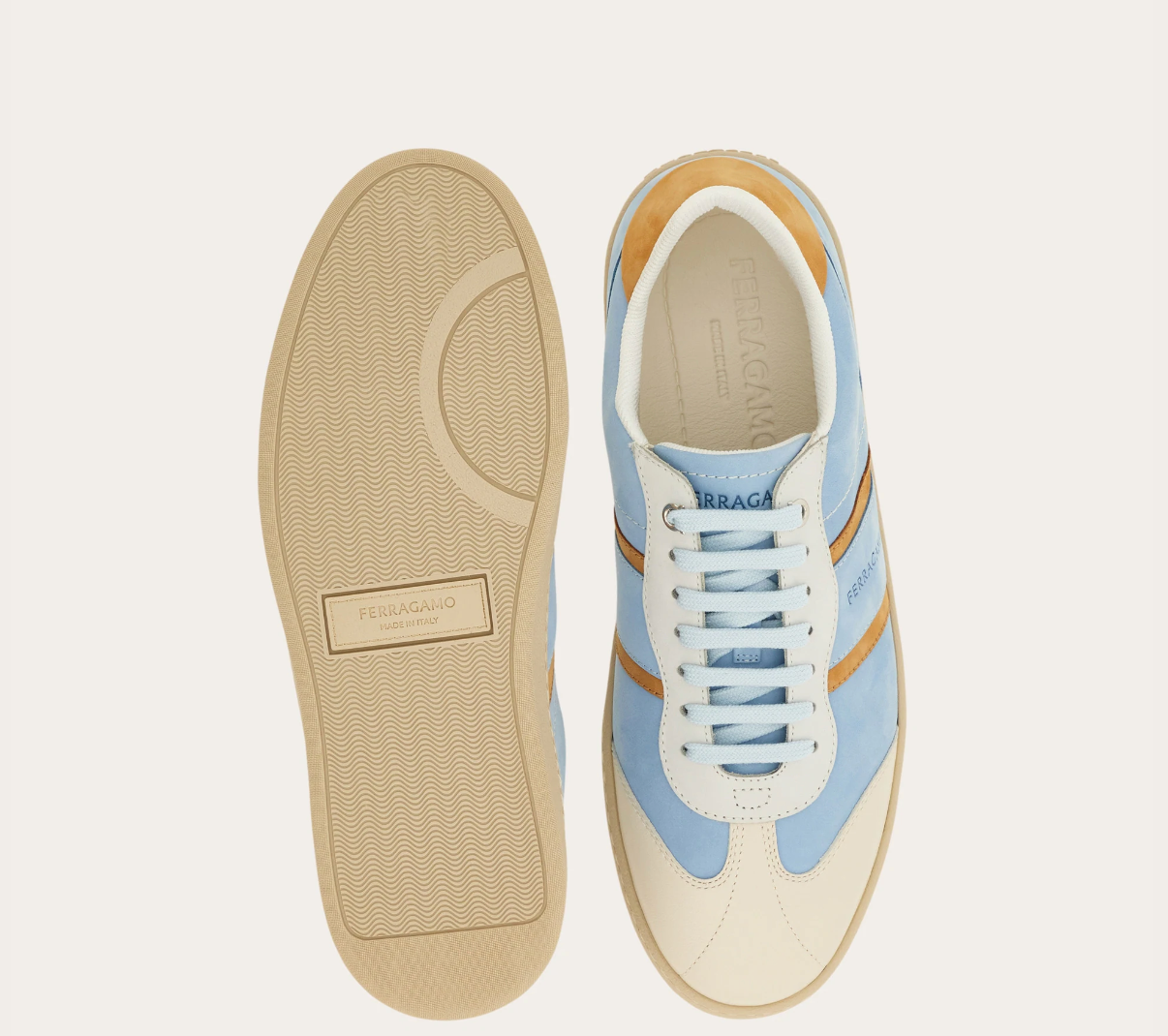  Giày Nam Salvatore Ferragamo Low Top Sneaker 'Sky Blue' 