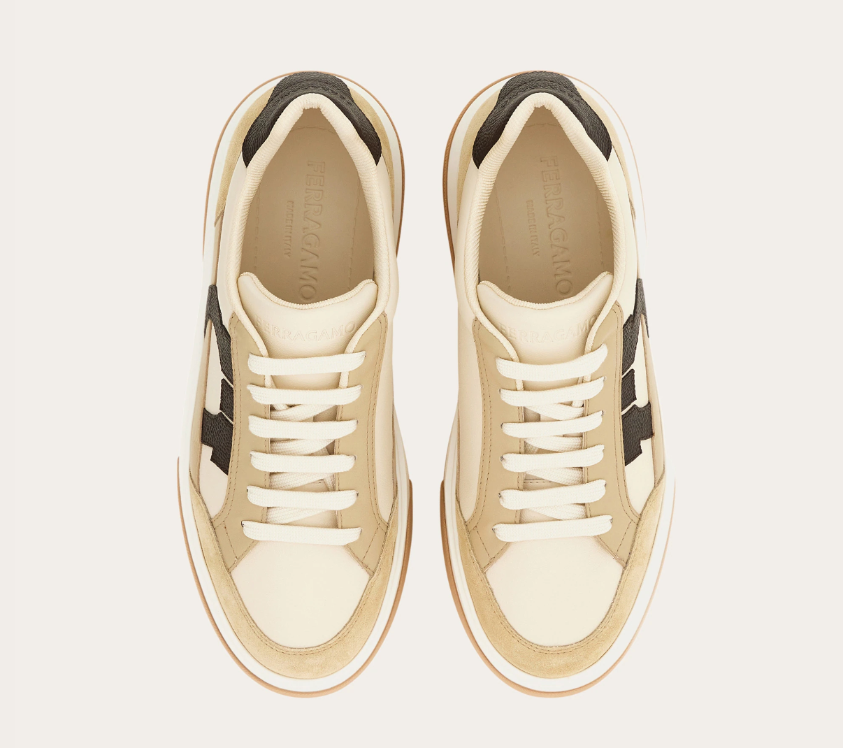  Giày Nam Salvatore Ferragamo Low Top Sneaker 'Stone' 