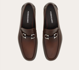  Giày Nam Salvatore Ferragamo Moccasin Gancini Ornament 'Brown' 