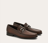  Giày Nam Salvatore Ferragamo Moccasin Gancini Ornament 'Brown' 
