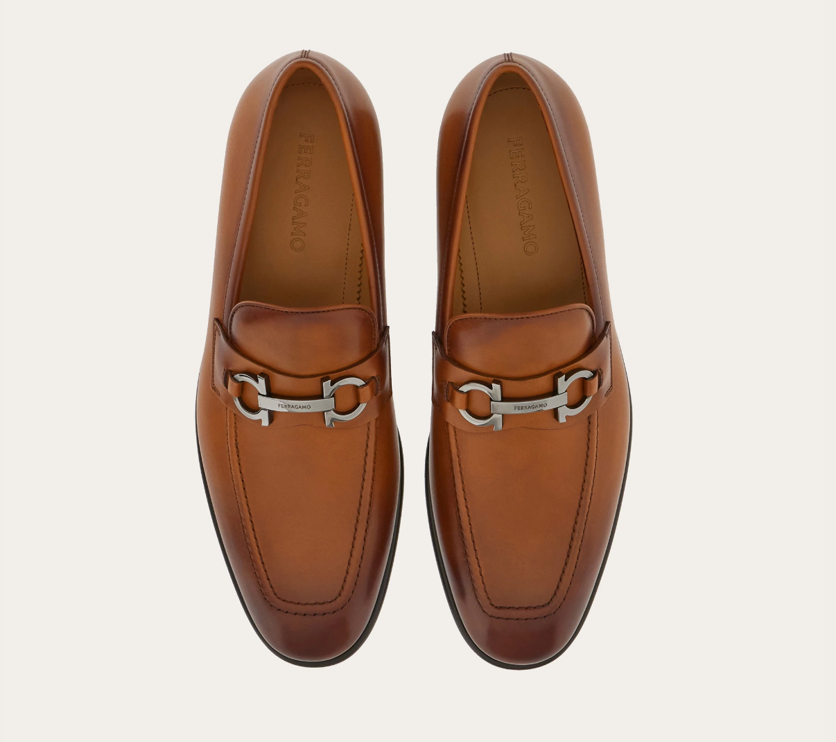  Giày Nam Salvatore Ferragamo Moccasin Gancini Ornament 'Vicuna' 