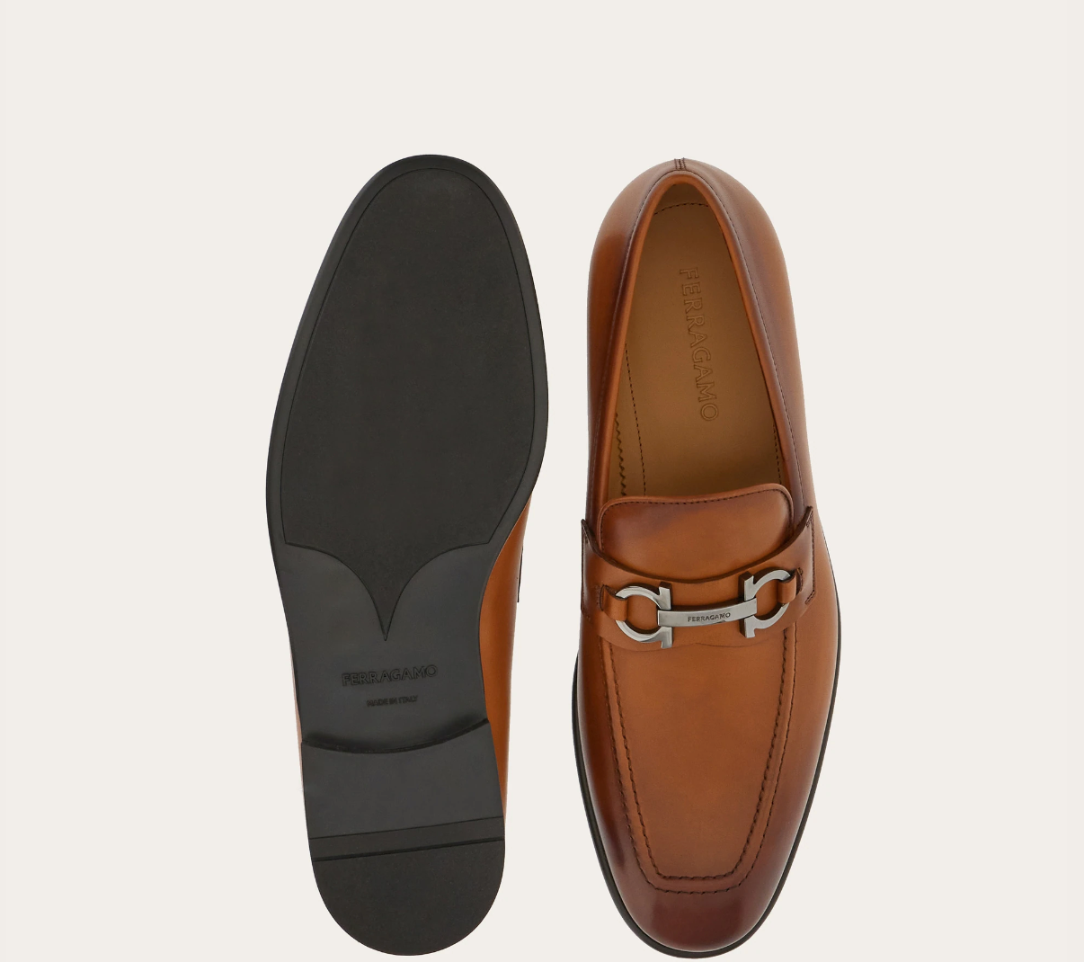  Giày Nam Salvatore Ferragamo Moccasin Gancini Ornament 'Vicuna' 