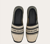  Giày Nam Salvatore Ferragamo Jacquard Espadrilles 'Black' 