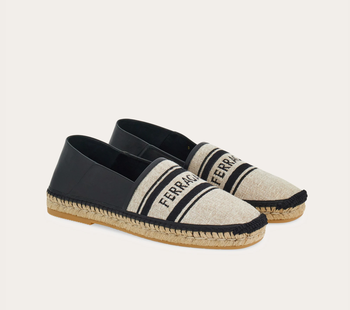  Giày Nam Salvatore Ferragamo Jacquard Espadrilles 'Black' 