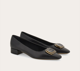  Giày Nữ Salvatore Ferragamo New Vara Plate Pump 'Black' 