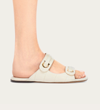  Dép Nữ Salvatore Ferragamo Gancini Ornament Slide 'Mascarpone' 