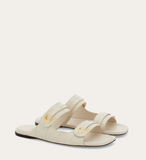  Dép Nữ Salvatore Ferragamo Gancini Ornament Slide 'Mascarpone' 