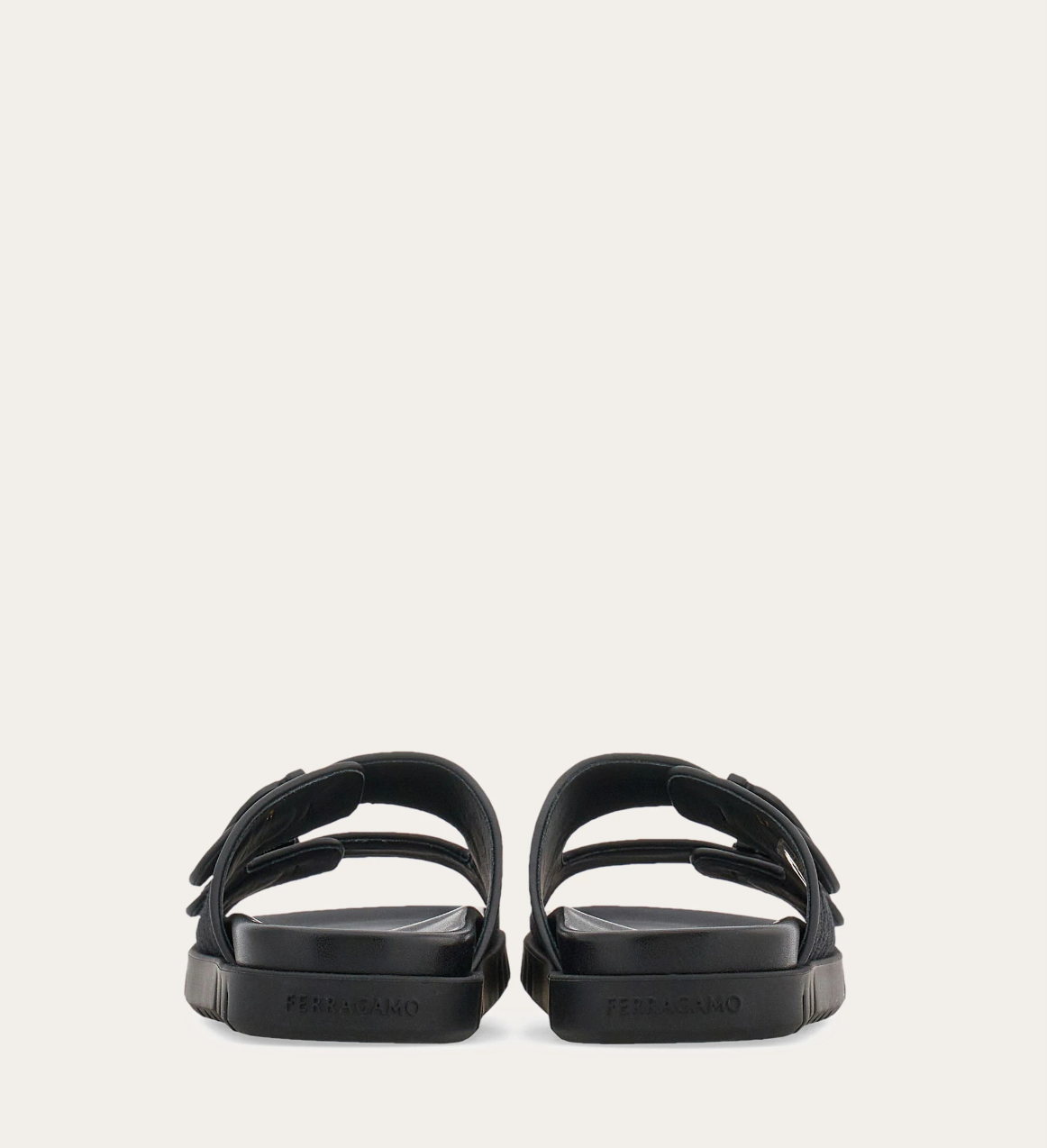  Dép Nữ Salvatore Ferragamo Gancini Ornament Slide 'Black' 